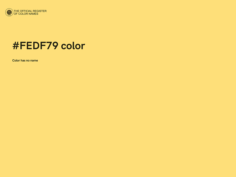 #FEDF79 color image