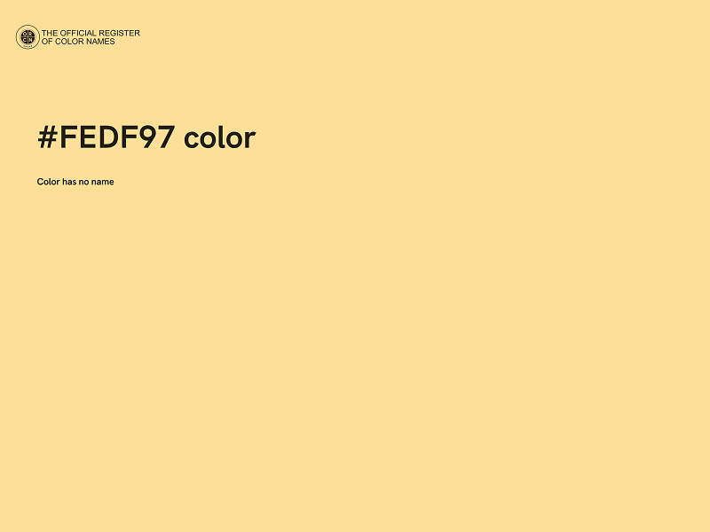 #FEDF97 color image