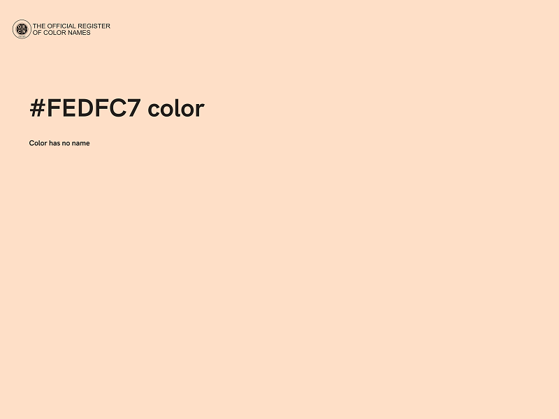 #FEDFC7 color image