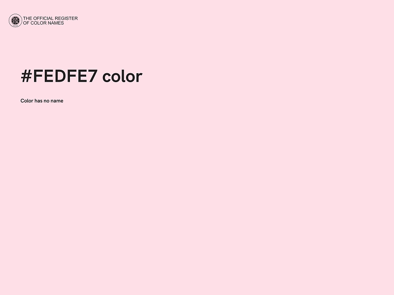#FEDFE7 color image