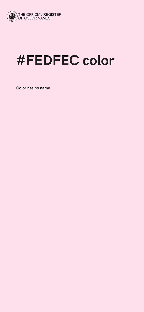 #FEDFEC color image