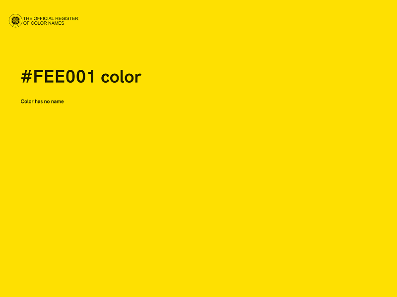 #FEE001 color image