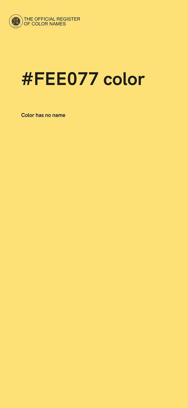 #FEE077 color image