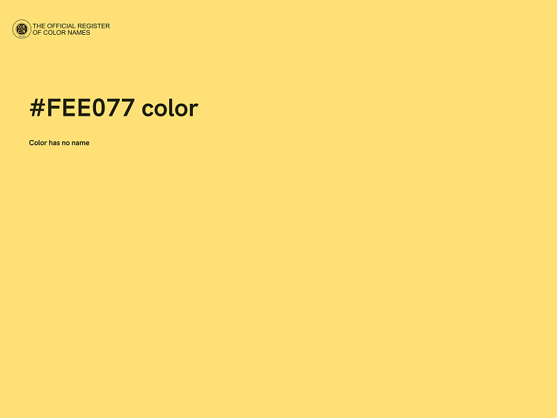#FEE077 color image