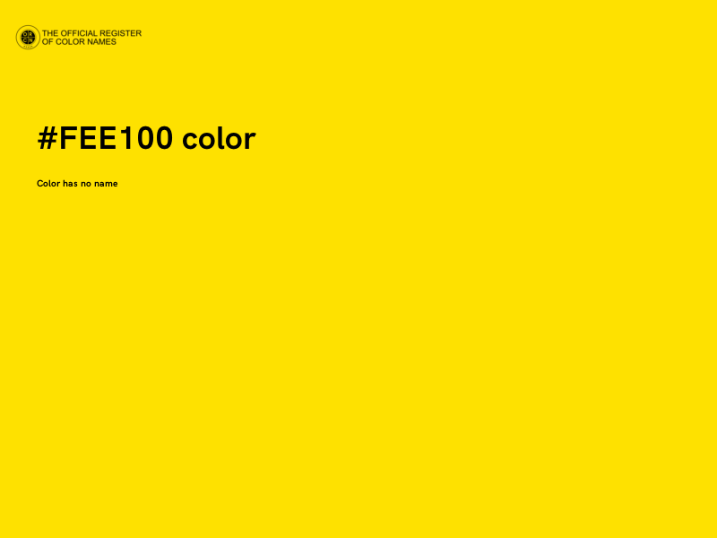 #FEE100 color image