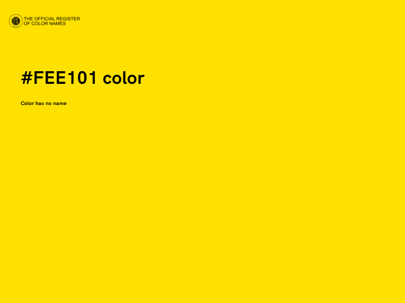#FEE101 color image