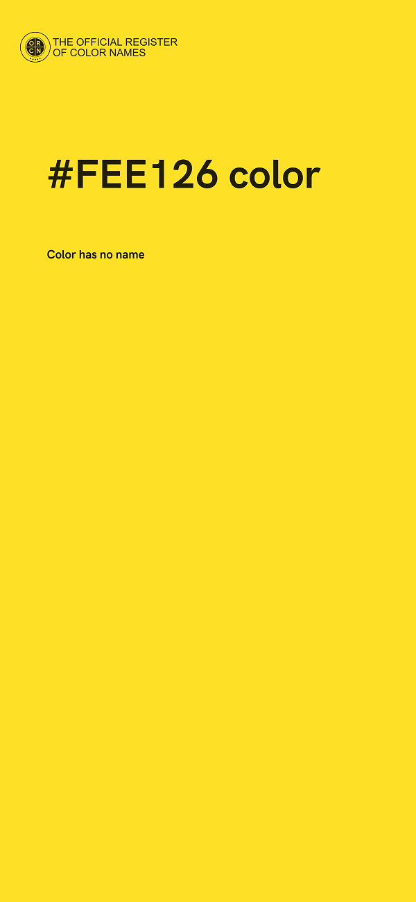 #FEE126 color image
