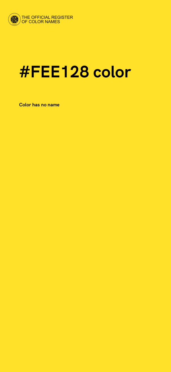 #FEE128 color image