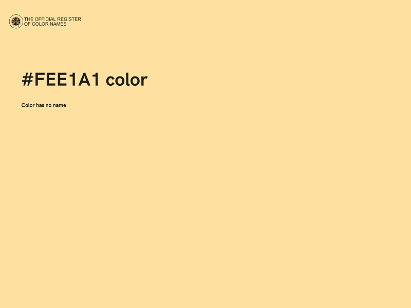 #FEE1A1 color image