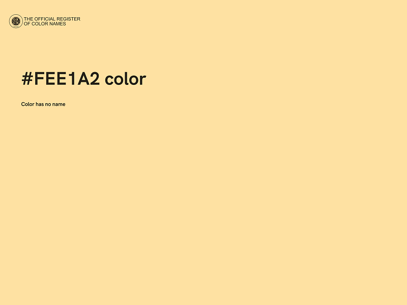 #FEE1A2 color image