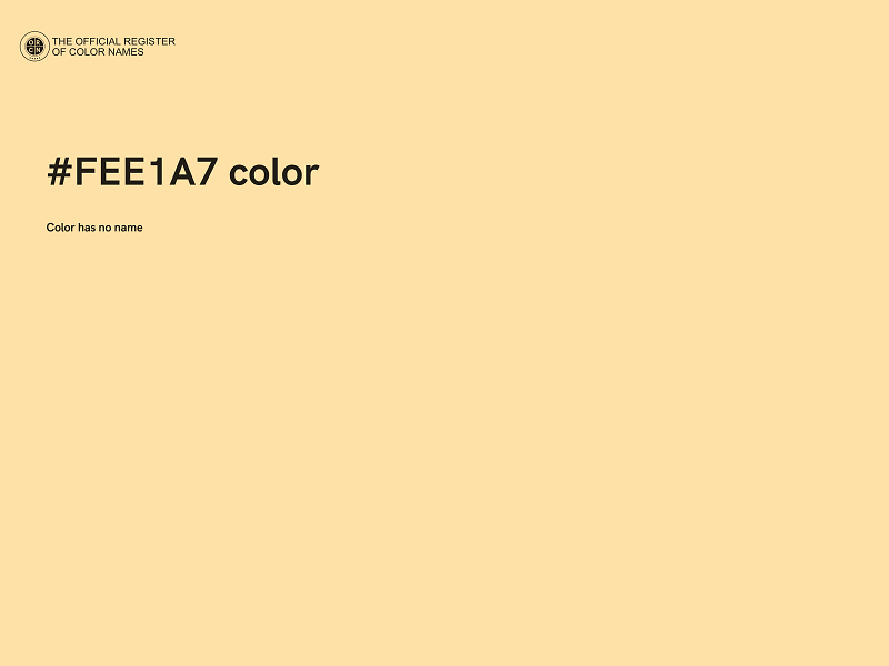 #FEE1A7 color image