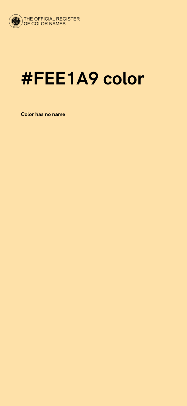 #FEE1A9 color image