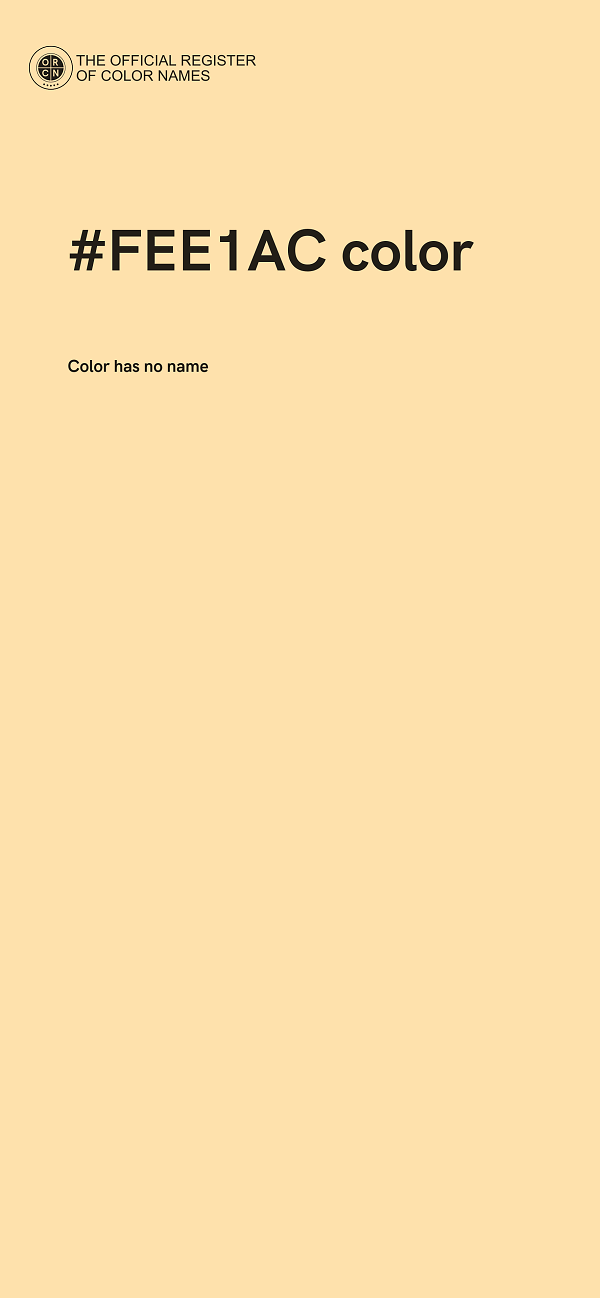 #FEE1AC color image