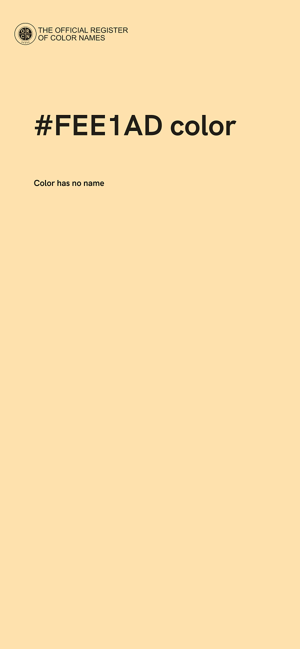 #FEE1AD color image