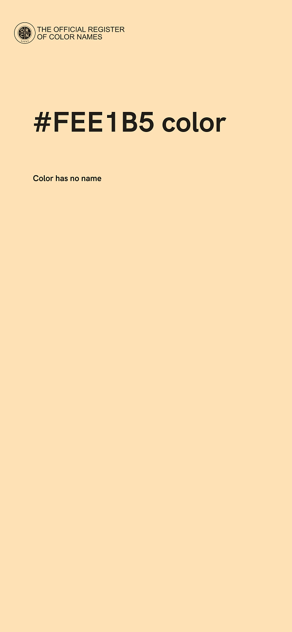 #FEE1B5 color image