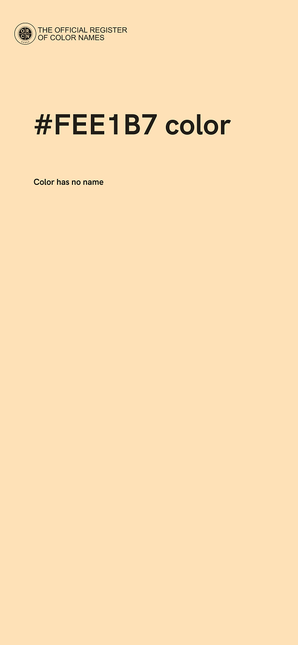 #FEE1B7 color image