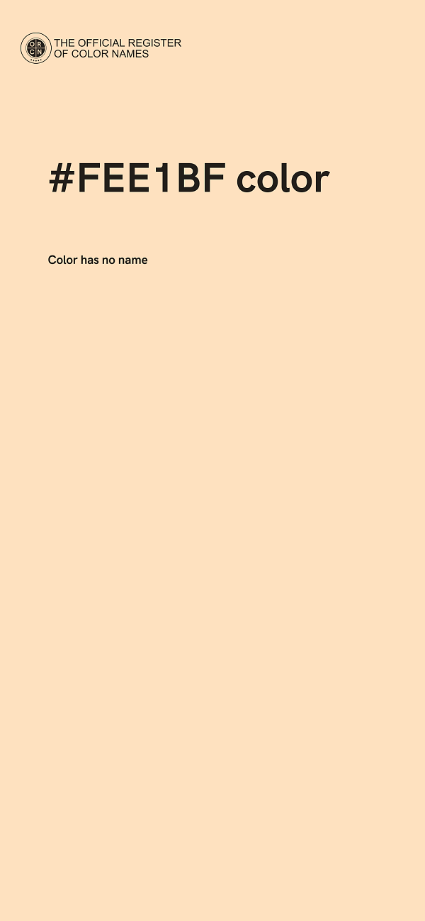 #FEE1BF color image