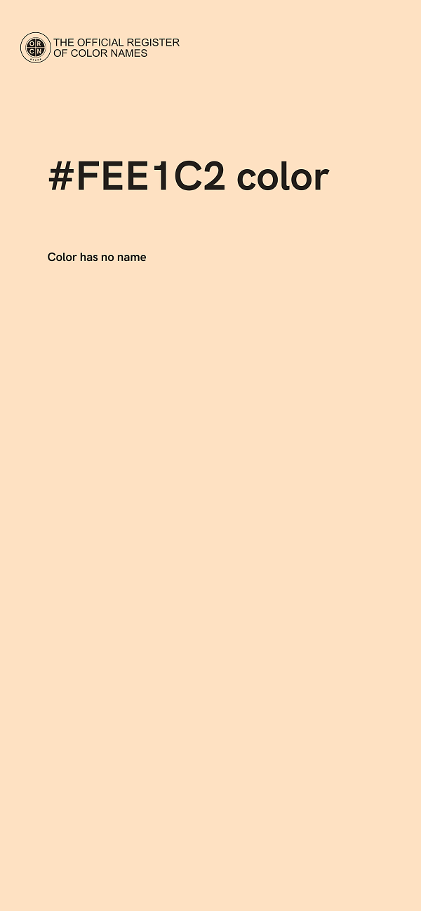 #FEE1C2 color image