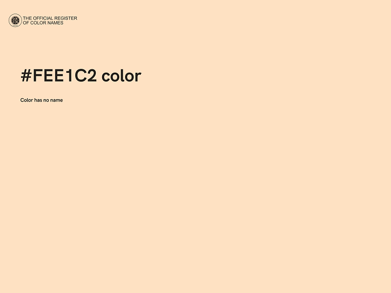 #FEE1C2 color image