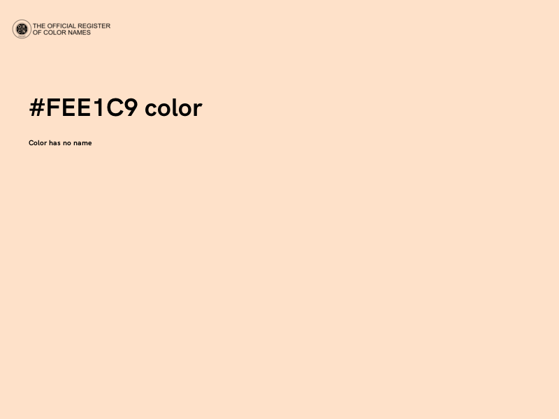#FEE1C9 color image