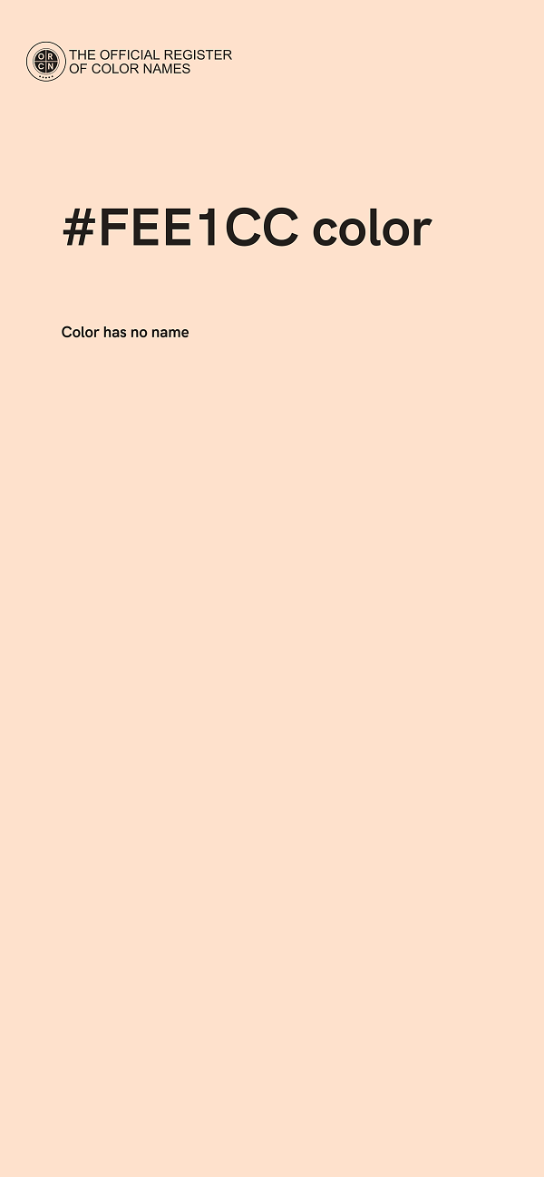#FEE1CC color image