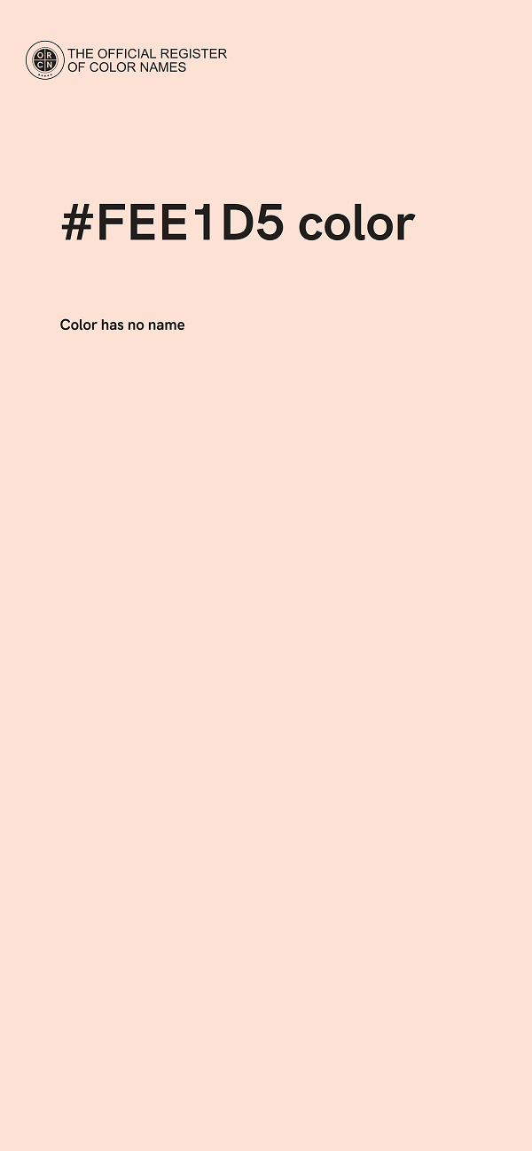 #FEE1D5 color image