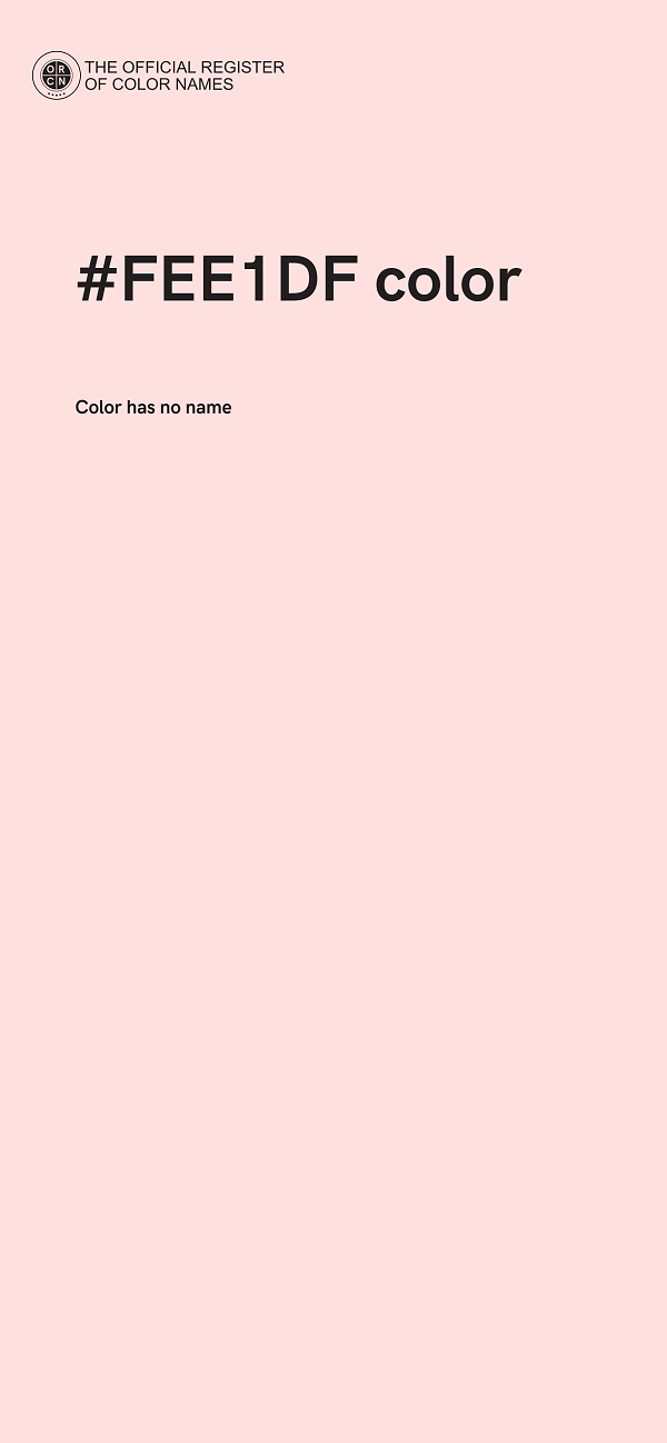 #FEE1DF color image