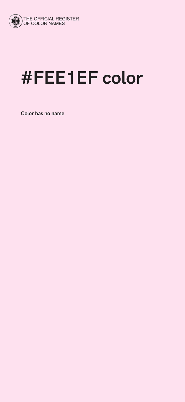 #FEE1EF color image