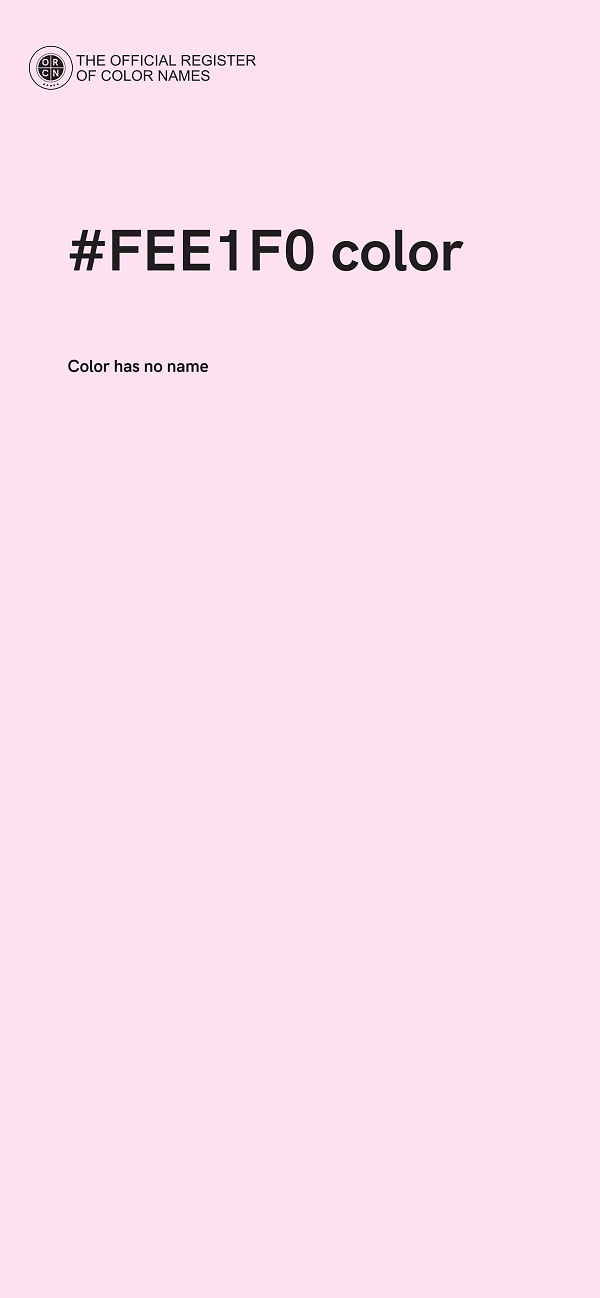 #FEE1F0 color image