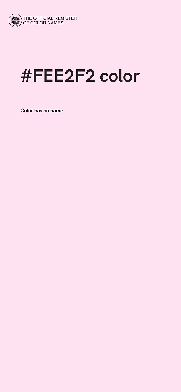#FEE2F2 color image