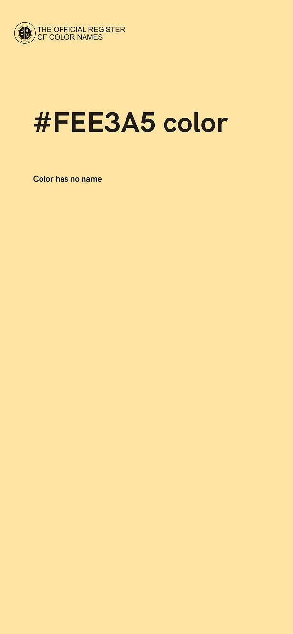#FEE3A5 color image