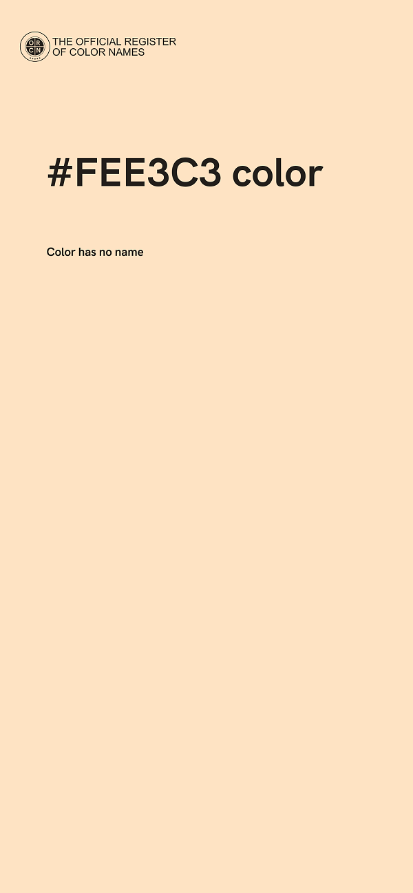 #FEE3C3 color image