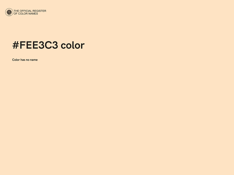 #FEE3C3 color image