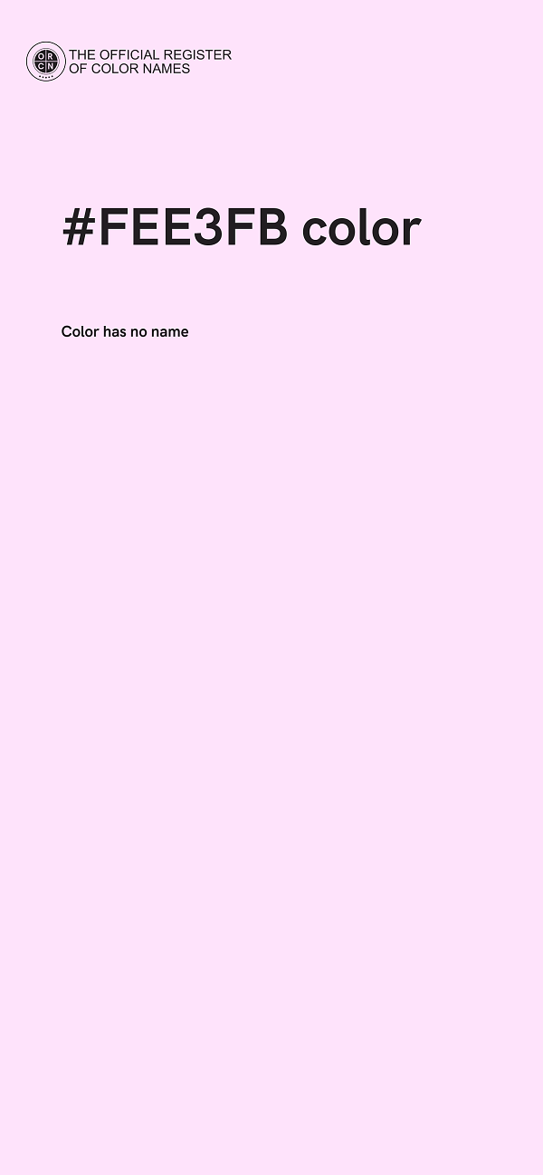 #FEE3FB color image