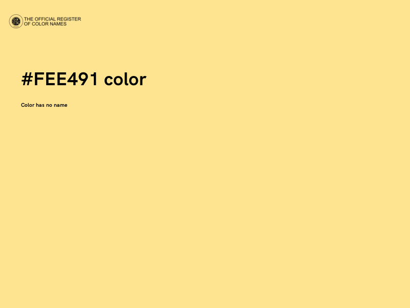 #FEE491 color image