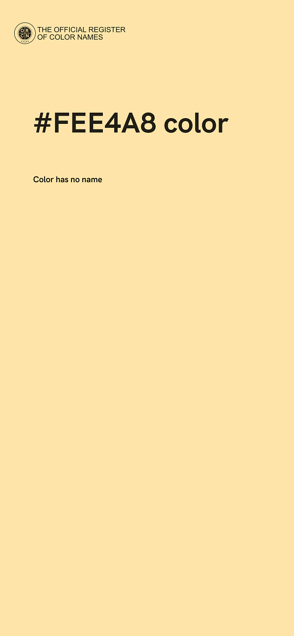 #FEE4A8 color image