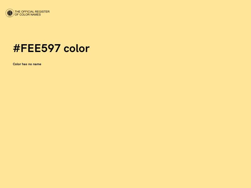 #FEE597 color image