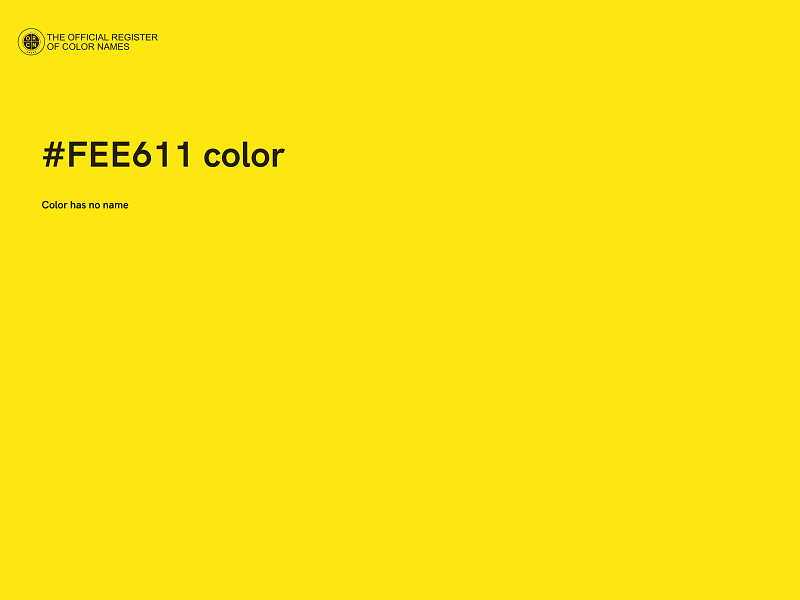 #FEE611 color image