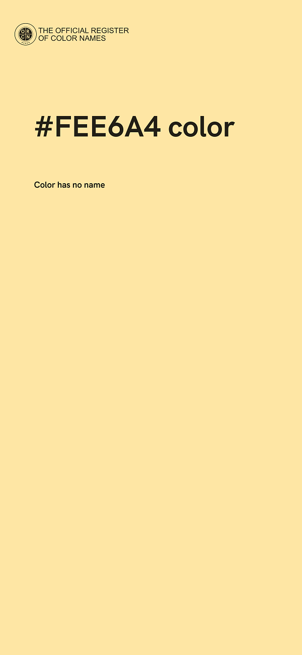 #FEE6A4 color image