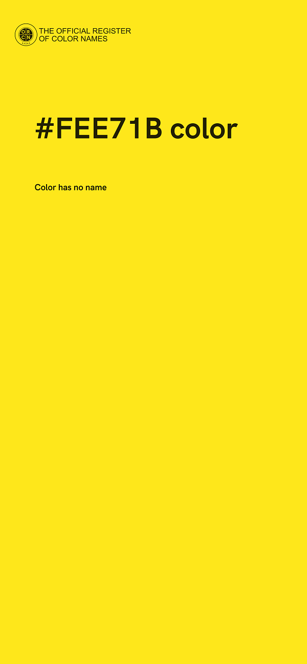 #FEE71B color image