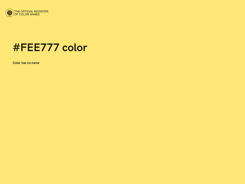 #FEE777 color image