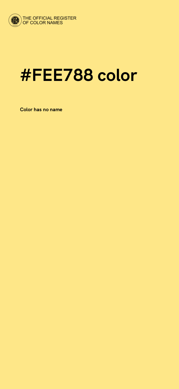 #FEE788 color image