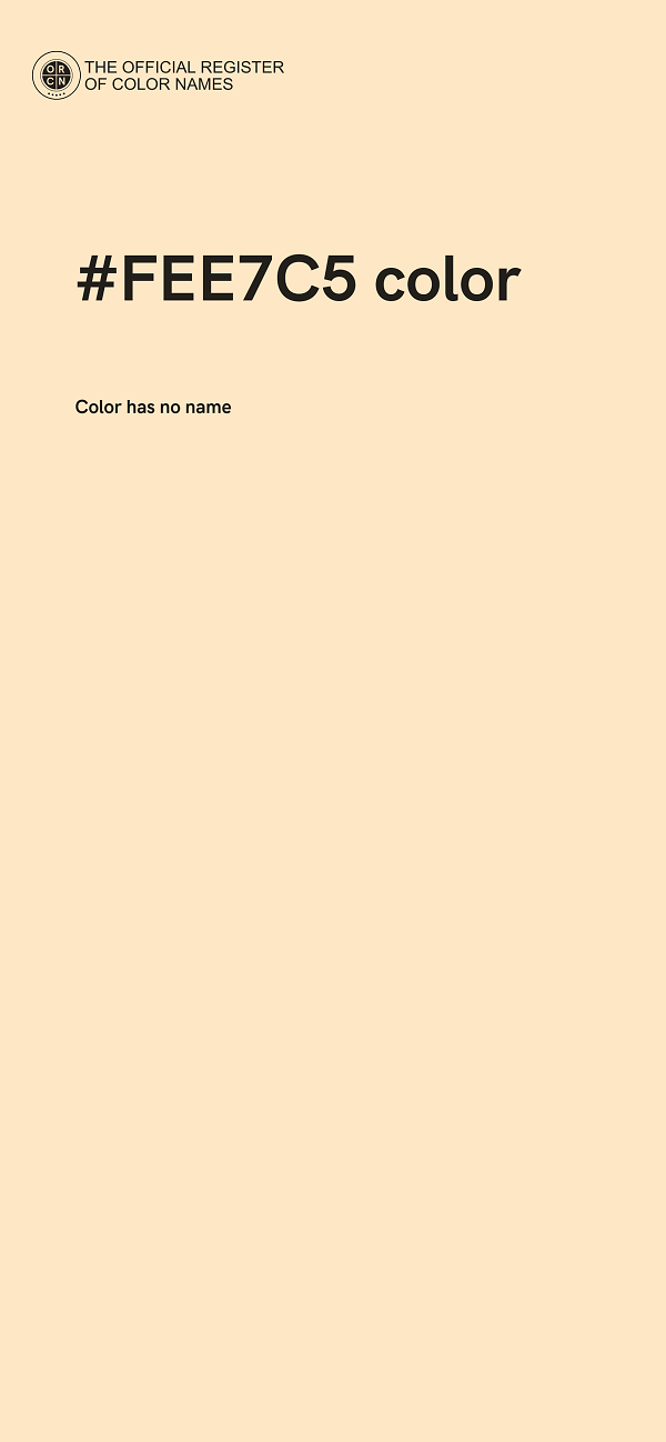 #FEE7C5 color image