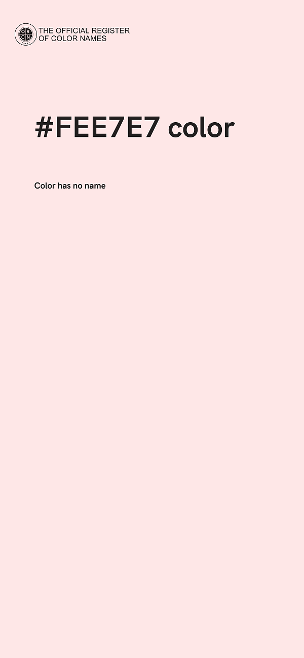 #FEE7E7 color image