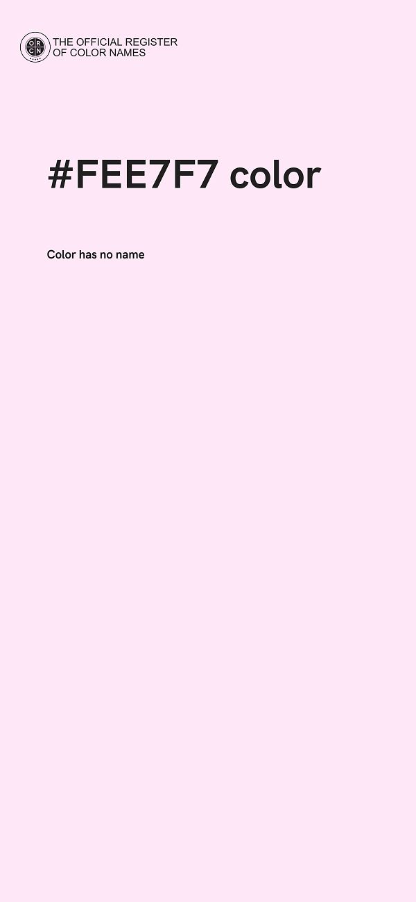 #FEE7F7 color image