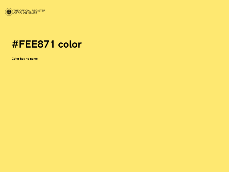 #FEE871 color image