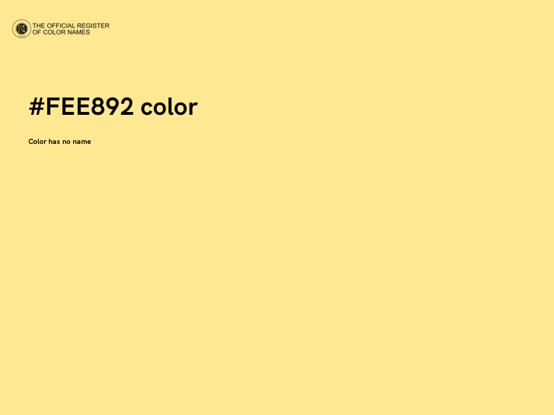 #FEE892 color image