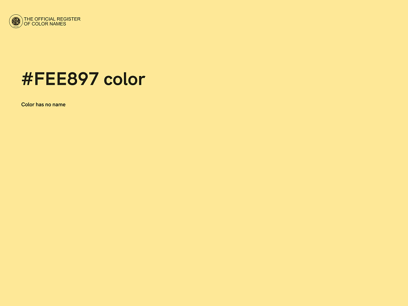 #FEE897 color image