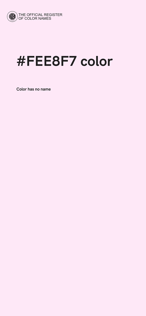 #FEE8F7 color image