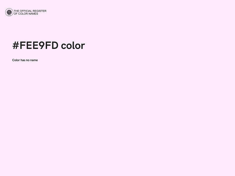 #FEE9FD color image